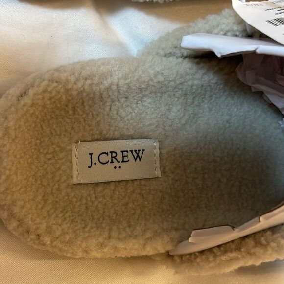 J.Crew Cream Fleece Slippers - Picture 3 of 7